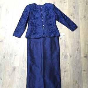 THAI 100% Silk Blue Dress Suit